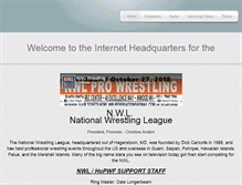 Tablet Screenshot of nwlwrestling.com